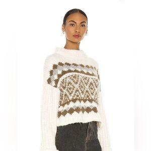 Free People Alpine Women's Pullover Sweater in Snowy Forest XS